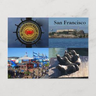 SF Fisherman's Wharf Attractions #1  Postcard
