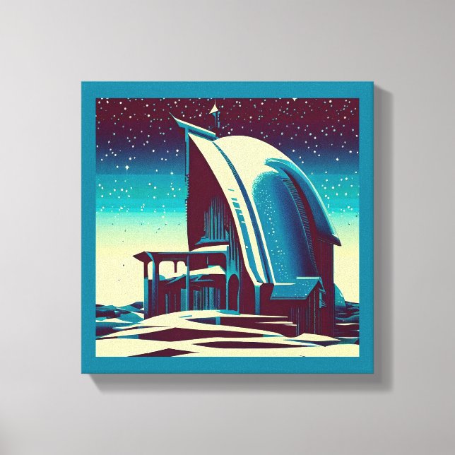 SF Futuristic Church 1 Canvas Print (Front)