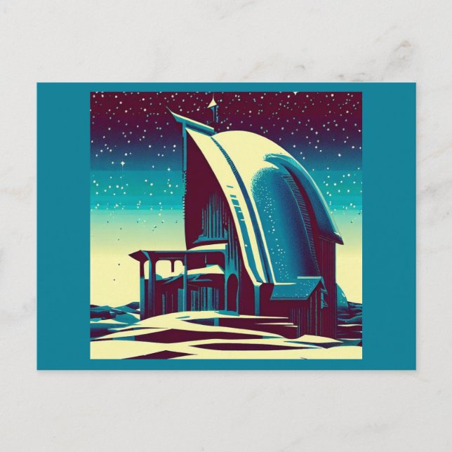 SF Futuristic Church 1 Postcard (Front)