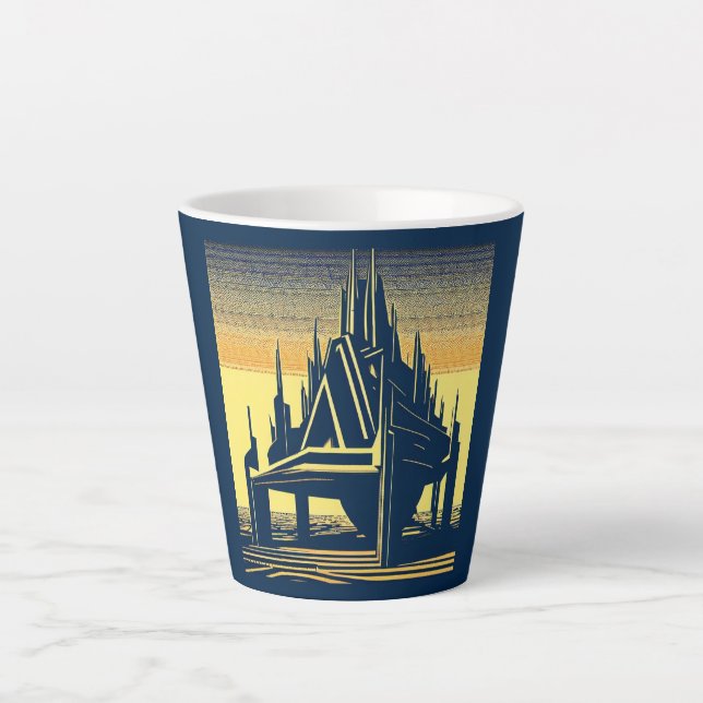SF Futuristic Church 2 Latte Mug (Front)