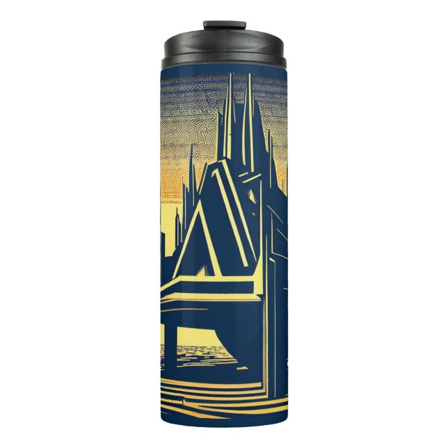 SF Futuristic Church 2 Thermal Tumbler (Front)
