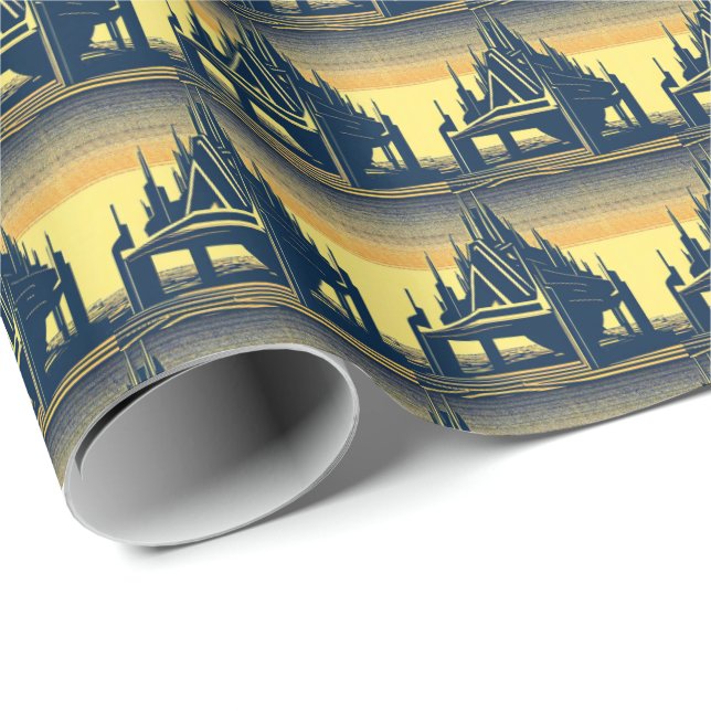 SF Futuristic Church 2 Wrapping Paper (Roll Corner)