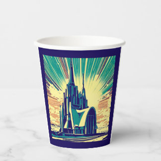 SF Futuristic Church 3 Paper Cups