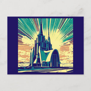 SF Futuristic Church 3 Postcard
