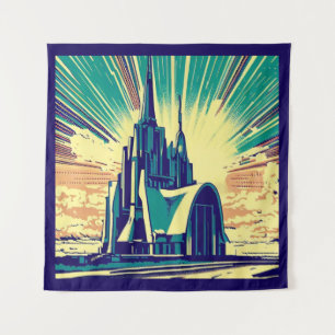 SF Futuristic Church 3 Tapestry