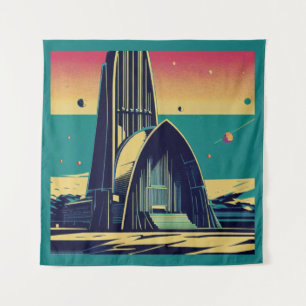 SF Futuristic Church 3 Tapestry