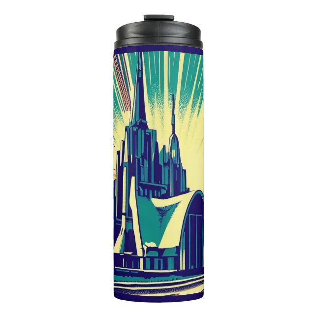 SF Futuristic Church 3 Thermal Tumbler (Front)