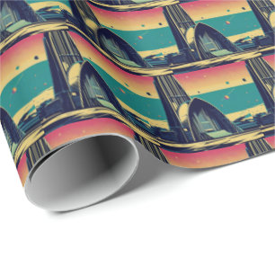 SF Futuristic Church 3 Wrapping Paper