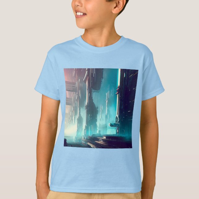 SF Futuristic City 1 T-Shirt (Front)
