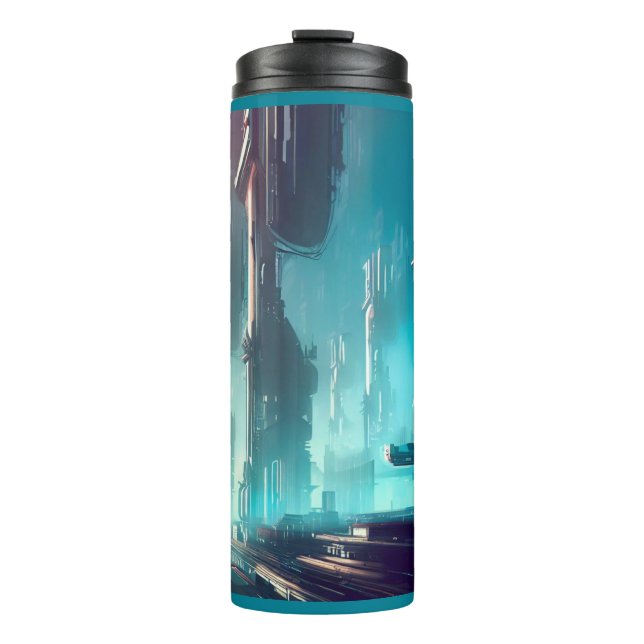 SF Futuristic City 1 Thermal Tumbler (Front)