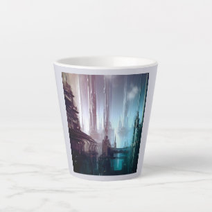 SF Futuristic City 2 Latte Mug