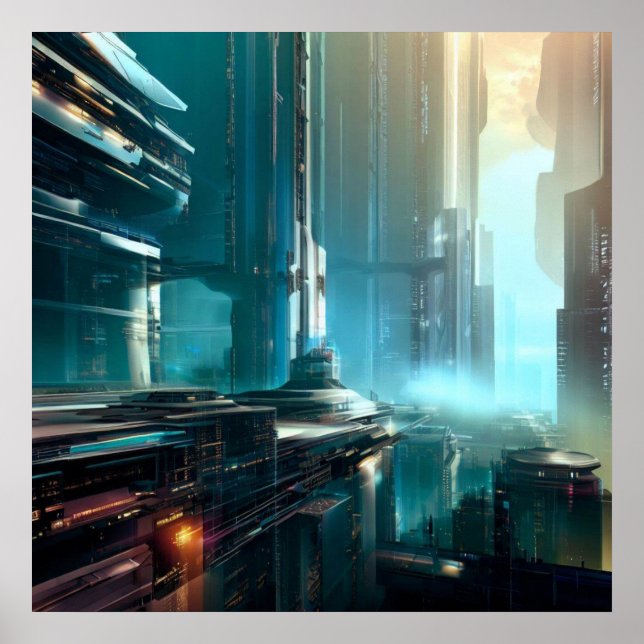 SF Futuristic City 3 Poster (Front)