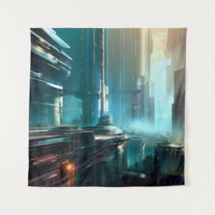 SF Futuristic City 3 Tapestry