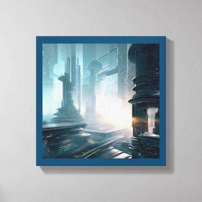 SF Futuristic City 4 Canvas Print (Front)