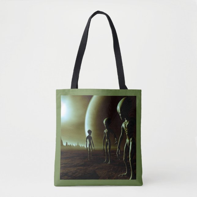 SF Grey Aliens 1 Tote Bag (Front)