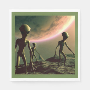 SF Grey Aliens 2 Napkin