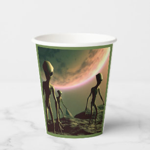 SF Grey Aliens 2 Paper Cups