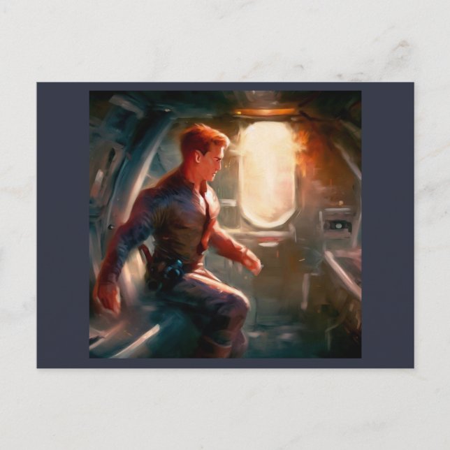 SF Hero Aboard Spaceship 1 Postcard (Front)