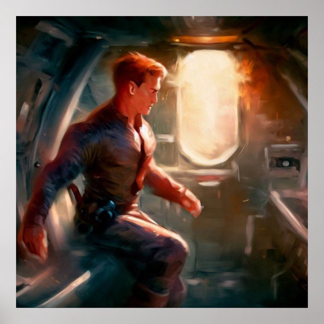 SF Hero Aboard Spaceship 1 Poster (Front)