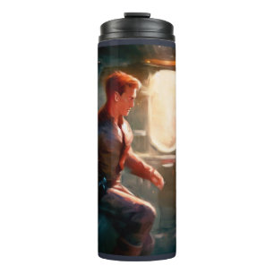 SF Hero Aboard Spaceship 1 Thermal Tumbler