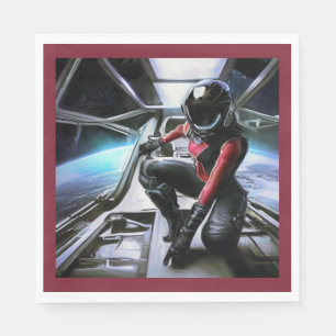 SF Hero Aboard Spaceship 2 Napkin