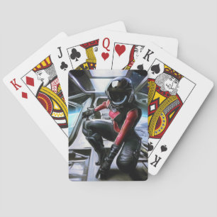SF Hero Aboard Spaceship 2 Playing Cards