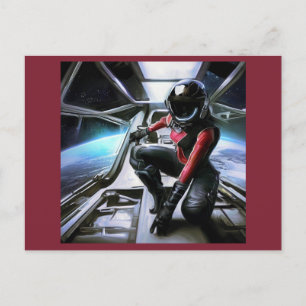 SF Hero Aboard Spaceship 2 Postcard