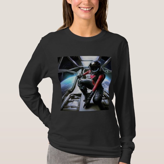 SF Hero Aboard Spaceship 2 T-Shirt (Front)