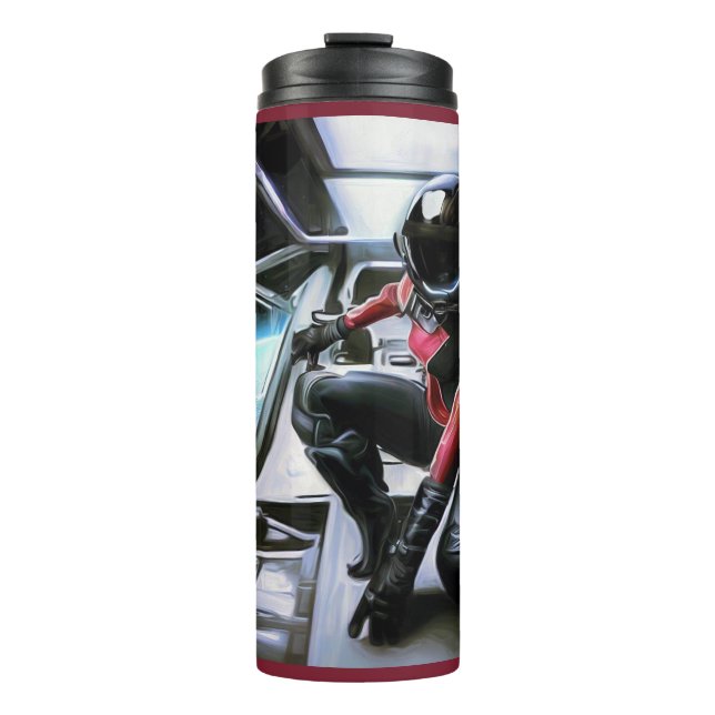 SF Hero Aboard Spaceship 2 Thermal Tumbler (Front)