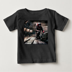SF Hero Aboard Spaceship 3 Baby T-Shirt