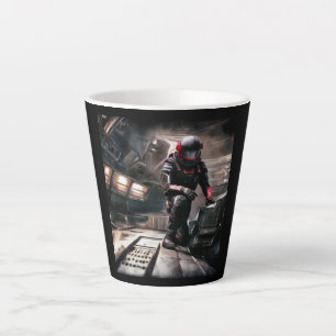 SF Hero Aboard Spaceship 3 Latte Mug