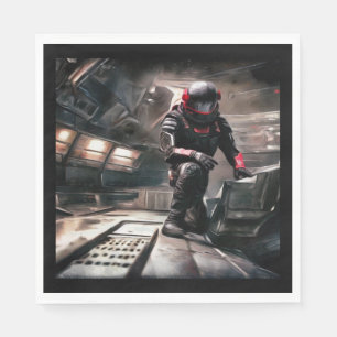 SF Hero Aboard Spaceship 3 Napkin