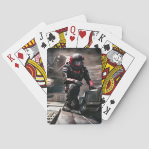 SF Hero Aboard Spaceship 3 Playing Cards