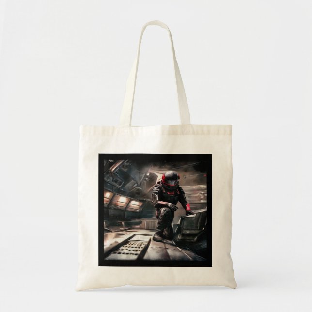 SF Hero Aboard Spaceship 3 Tote Bag (Front)
