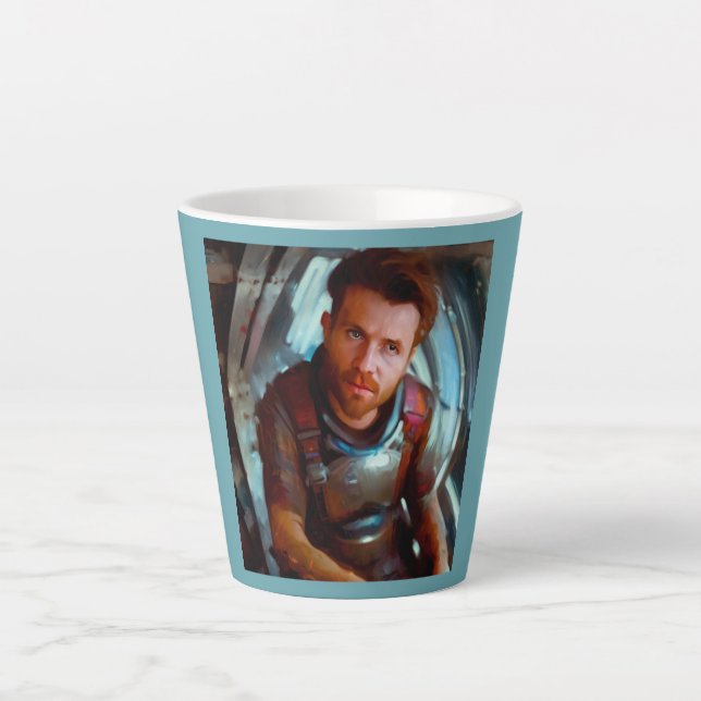 SF Hero Aboard Spaceship 4 Latte Mug (Front)