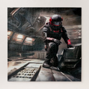SF Hero In Spaceship (3) Jigsaw Puzzle