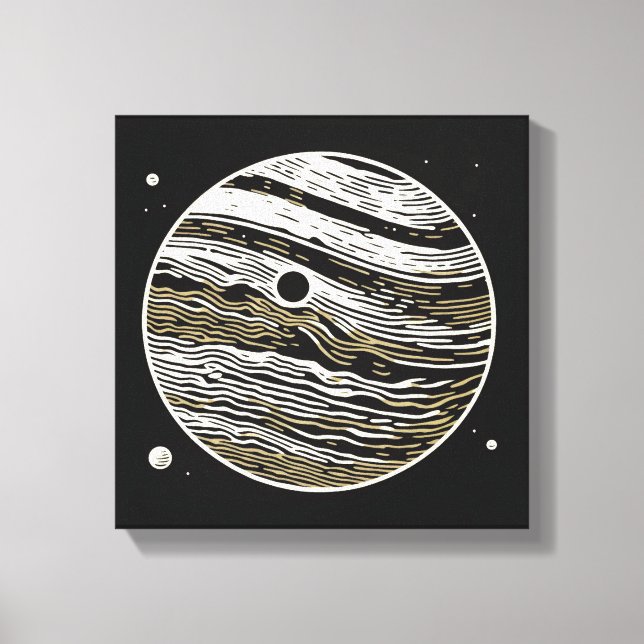 SF Jupiter Woodcut 1 Canvas Print (Front)