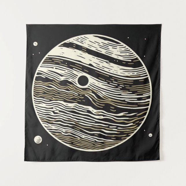 SF Jupiter Woodcut 1 Tapestry (Front)