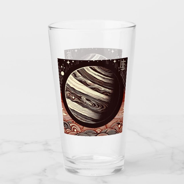 SF Jupiter Woodcut 2 Glass (Front)