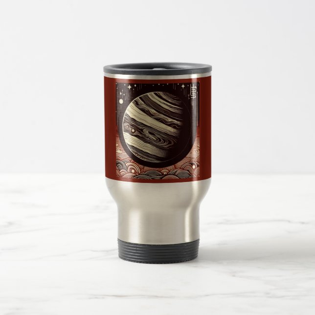 SF Jupiter Woodcut 2 Travel Mug (Center)