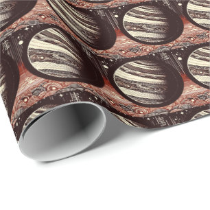 SF Jupiter Woodcut 2 Wrapping Paper
