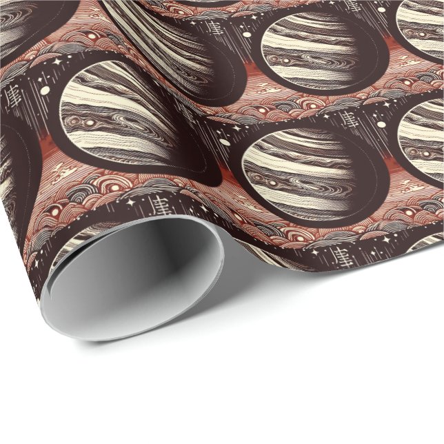 SF Jupiter Woodcut 2 Wrapping Paper (Roll Corner)