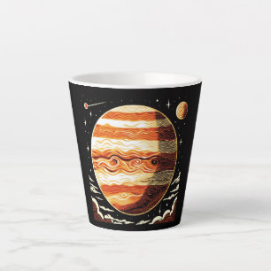 SF Jupiter Woodcut 3 Latte Mug