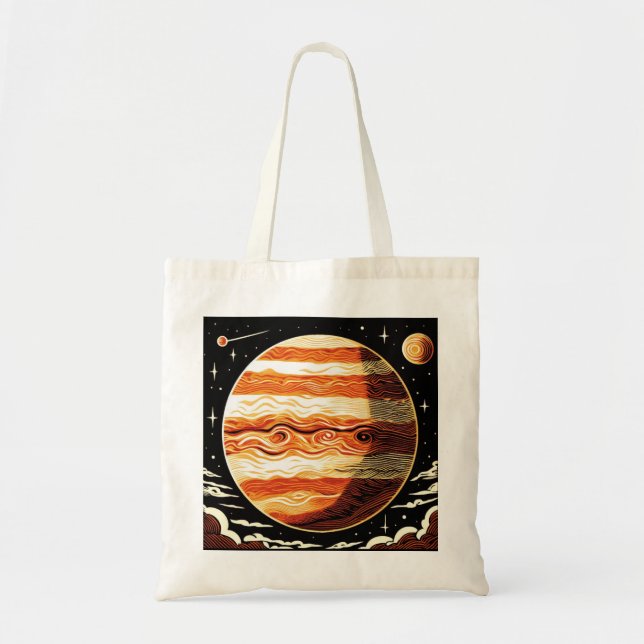 SF Jupiter Woodcut 3 Tote Bag (Front)