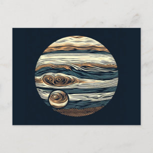 SF Jupiter Woodcut 4 Postcard