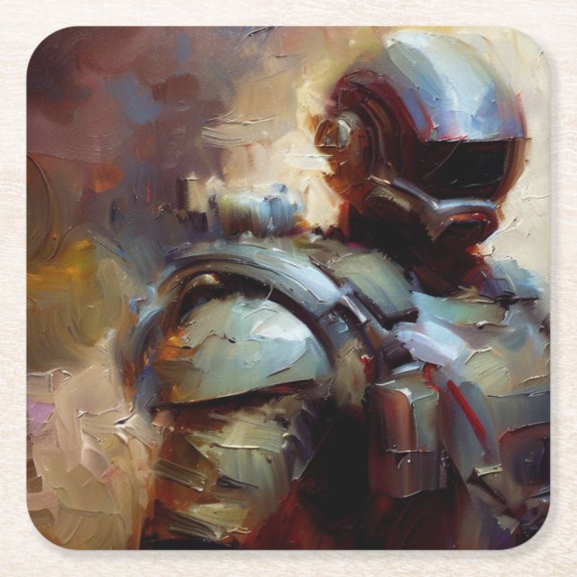 SF - Military Hero 3 Square Paper Coaster (Front)