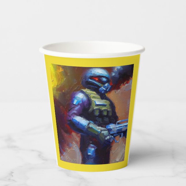 SF - Military Hero 4 Paper Cups (Front)