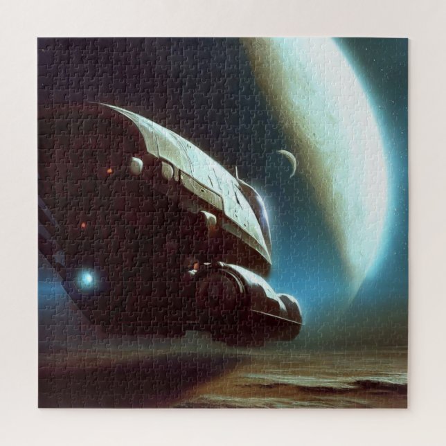 SF Orbiting Spaceship (1) Jigsaw Puzzle (Vertical)