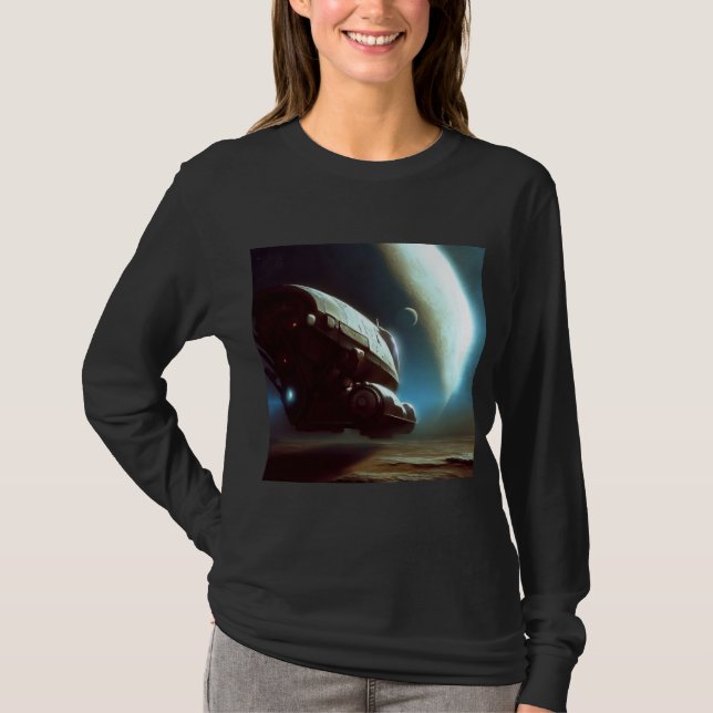 SF Orbiting Spaceship 1 T-Shirt (Front)