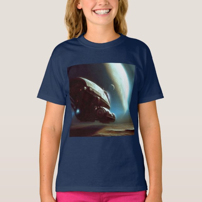 SF Orbiting Spaceship 1 T-Shirt (Front)